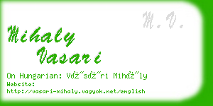 mihaly vasari business card